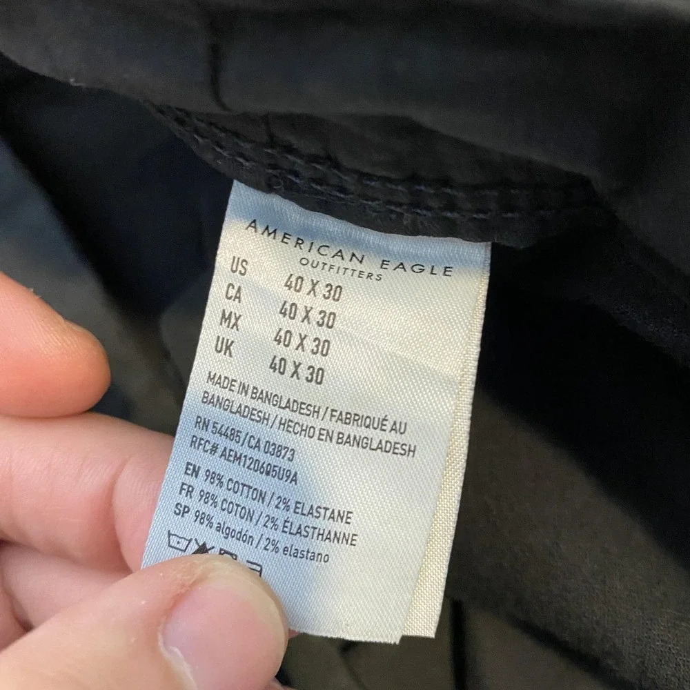 American Eagle Pants Mens 40x30 Black Ne(x)t Level Flex Chino Slim Stretch